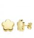 Boucles d'oreilles or jaune 18k Fleurs lises