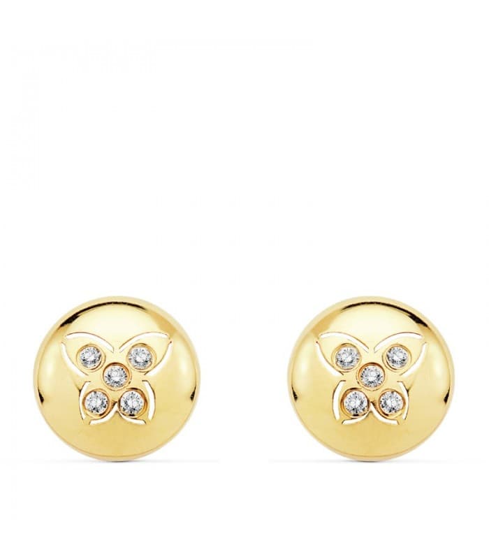 Boucles d'oreilles or jaune 18k Amaia Papillon