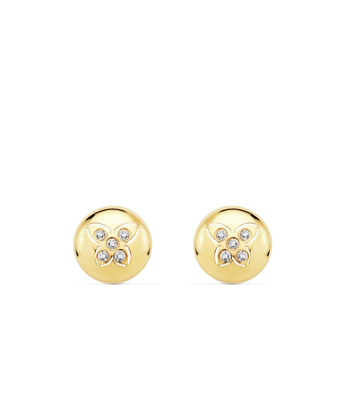 Boucles d'oreilles or jaune 18k Amaia Papillon