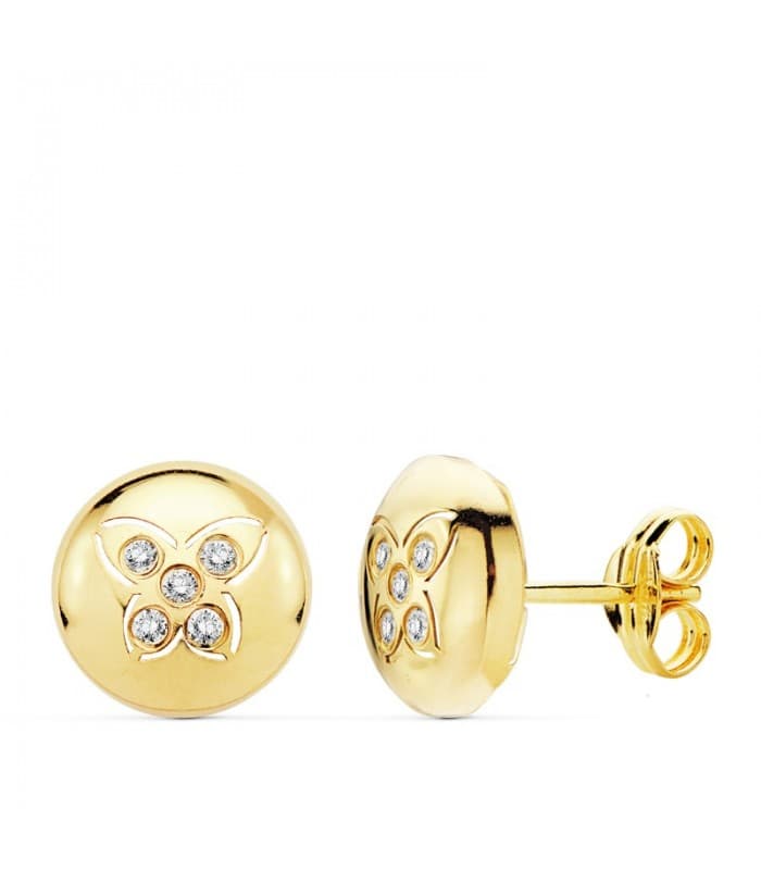 Boucles d'oreilles or jaune 18k Amaia Papillon