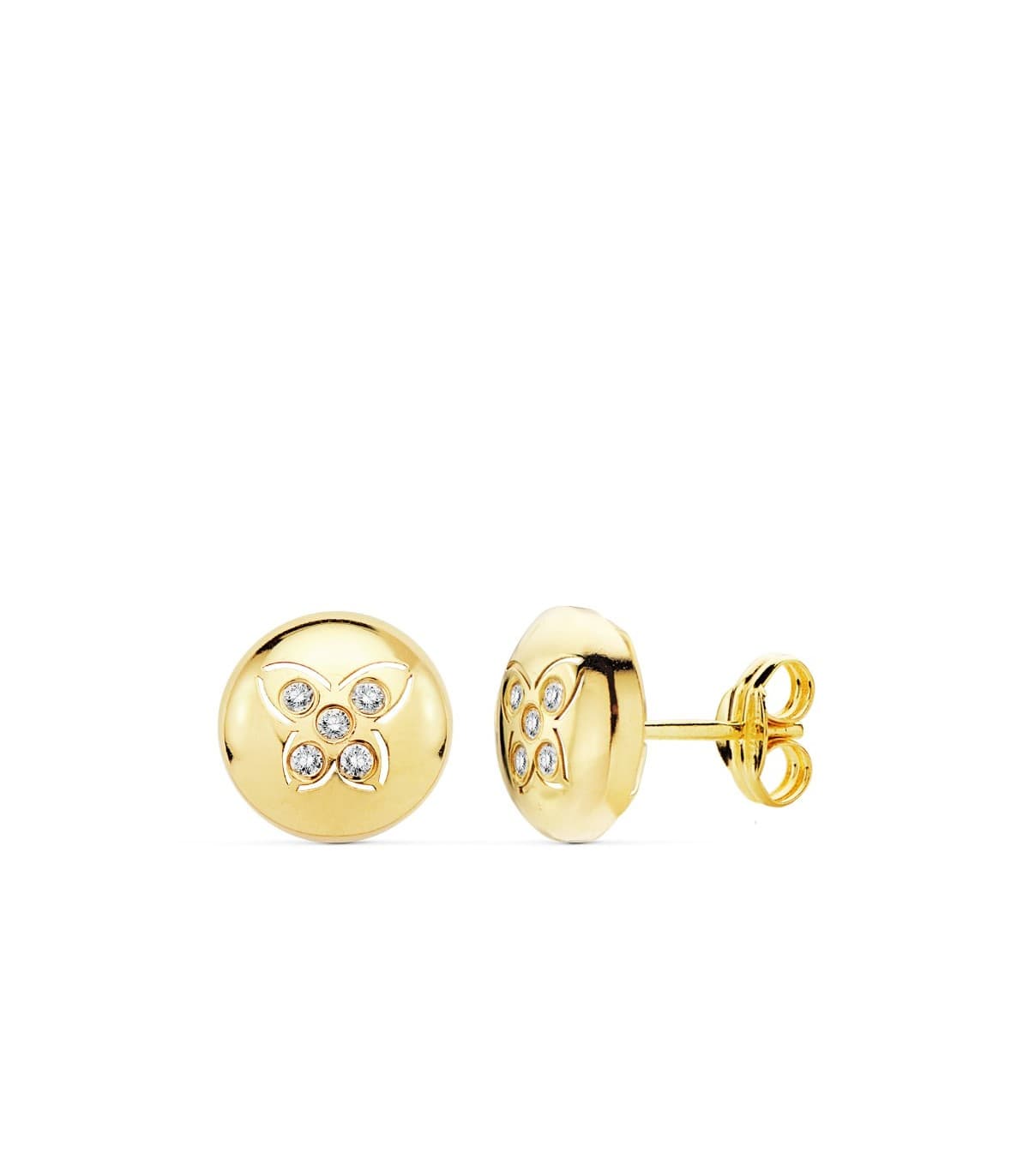 Boucles d'oreilles or jaune 18k Amaia Papillon