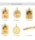 Chapa tallada placa oro 18 KILATES joya personalizada grabado fotografias