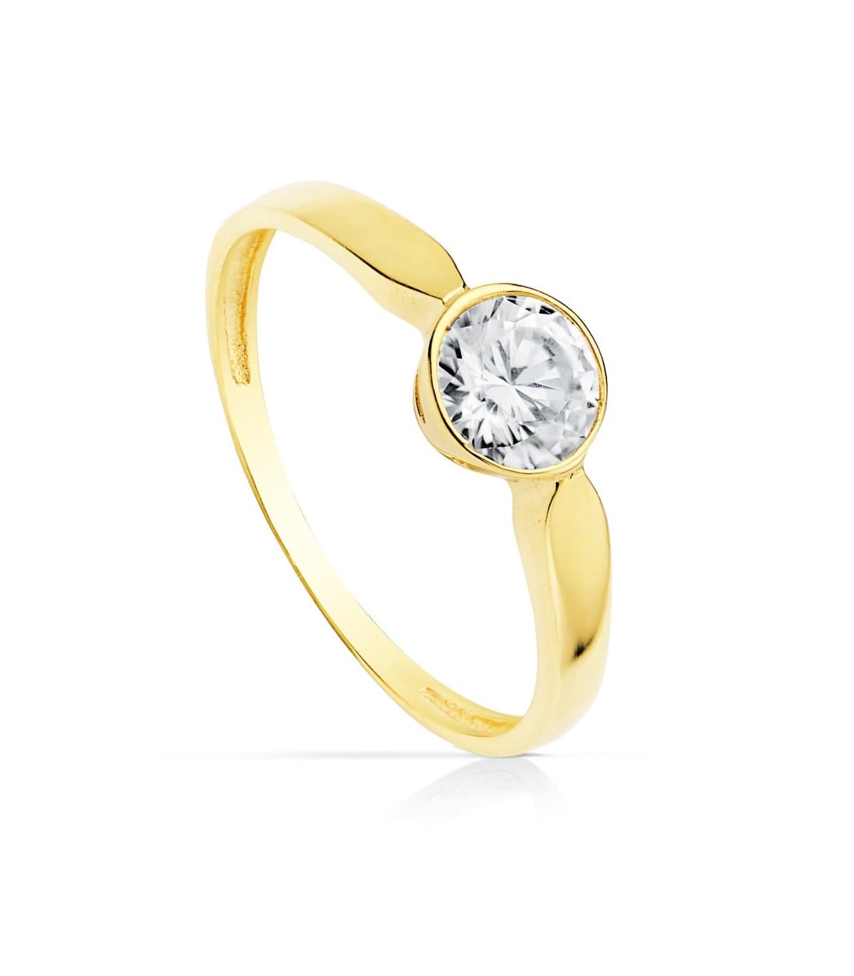 Solitär Ring mit Zirkonia Gold 18K / 750er 2297-OA