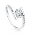 Solitaire Femme Or blanc 18k Juncia
