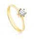 Solitär Ring mit Zirkonia Gold 18K /750er 19273-OA • Juwelier ALDA, Modell KIRA Gelbgold