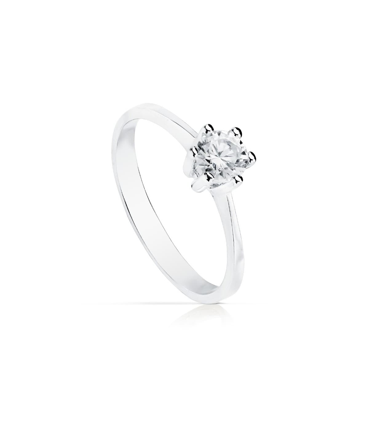 Verlobungsring Weißgold 750 & Zirkonia 19273-OB • Juwelier ALDA, Modell KIRA