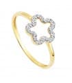 Damenring Gelb-/Weissgold 18K 19317
