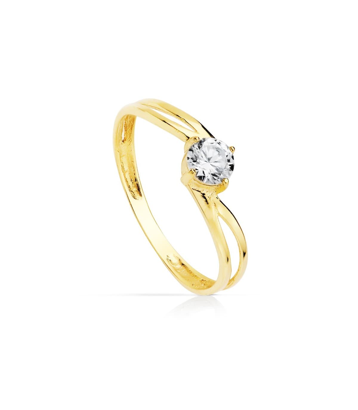 Solitario Mujer Oro blanco Sabadini 18K Anillo de compromiso