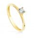 Solitario de Boda Mujer Oro amarillo Davos 18 Kilates anillo de compromiso