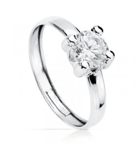 Bague pour Femme Or Blanc Sintra 18K, cadeau pour mariage ou fiançailles