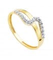 Damenring Gelb-/Weissgold 18K 19331
