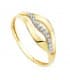 Sortija de Mujer Oro bicolor 18K Río Anillo bandas ola ondas