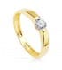 Solitario anillo de compromiso mujer oro 18 kilates