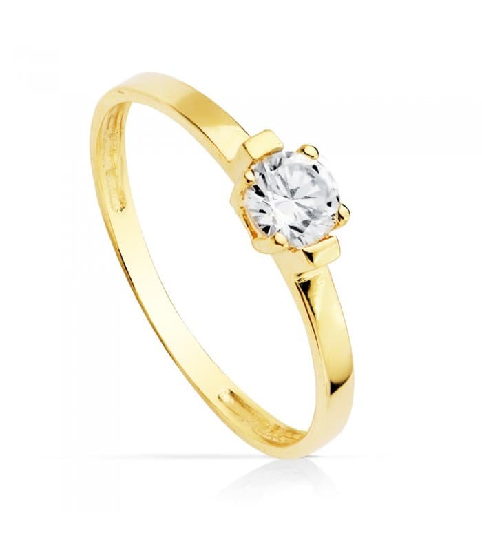 Solitario Mujer Oro amarillo 18k Neptuno Boda
