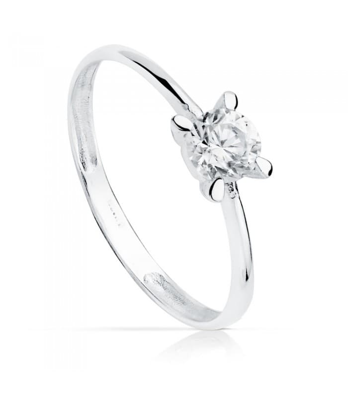 Solitaire Femme Or blanc 18k Vicence