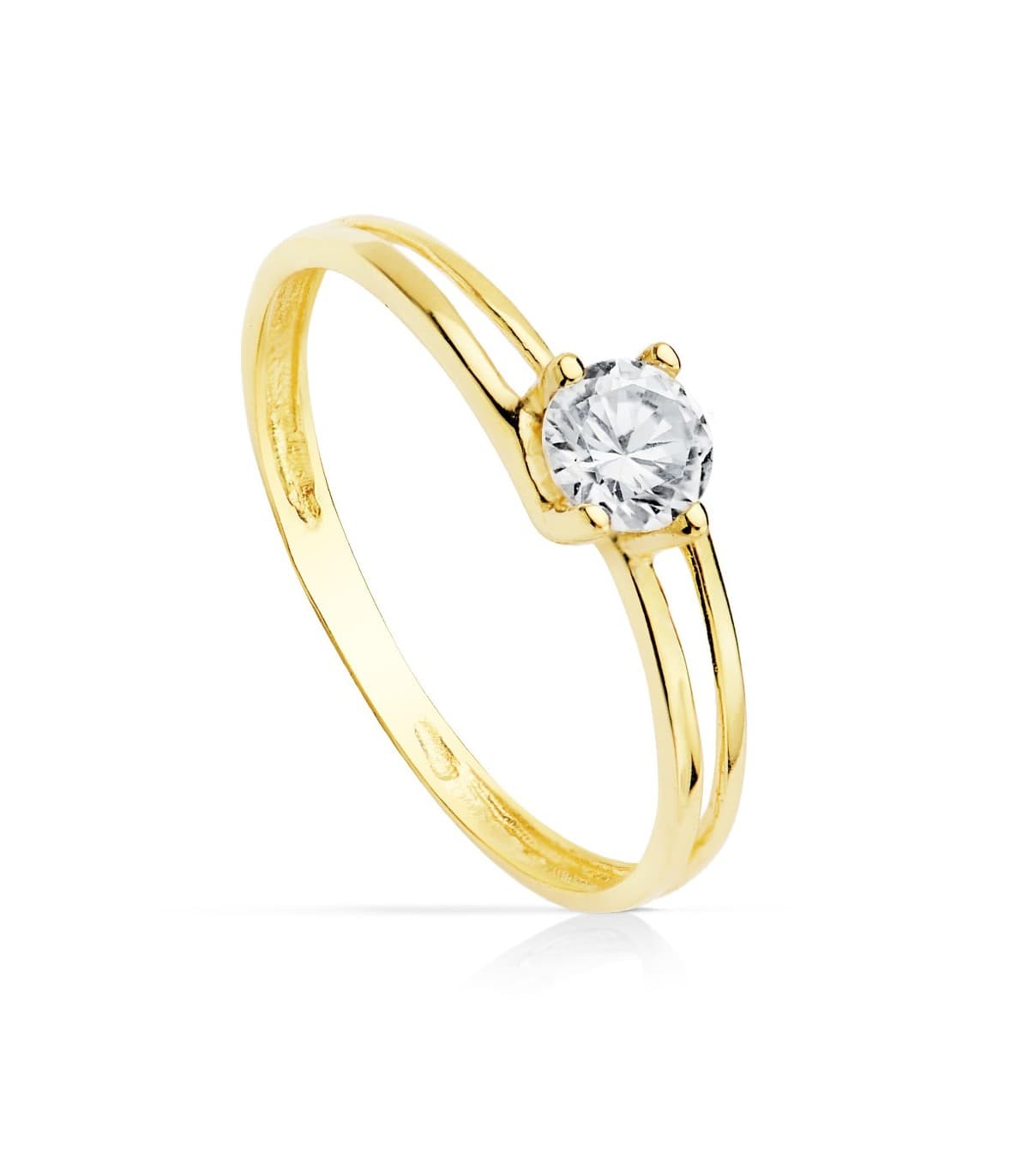 Solitario Mujer Oro amarillo 18k Verona anillo matrimonio compromiso