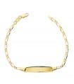 Gourmette Enfant Fille Or 18k 17cm Maille 1x1