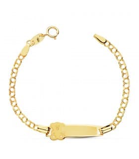 Esclava bebé Oro 18k 12,5 cm Húngara Osito niño niña bautizo