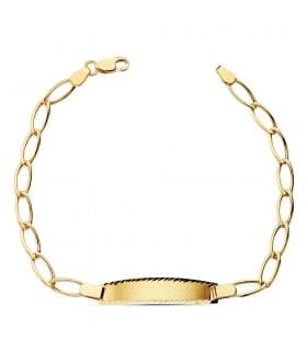 Esclava niña Comunión Oro 18k 17cm Eslabón Bilbao Pulsera personalizable