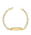 Gourmette fille Communion Or 18k 18.5 cm 3x1