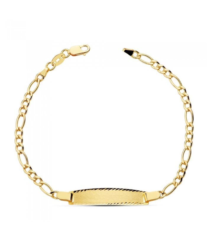 Gourmette Enfants or 18 k 17 cm Maillons 3 x 1