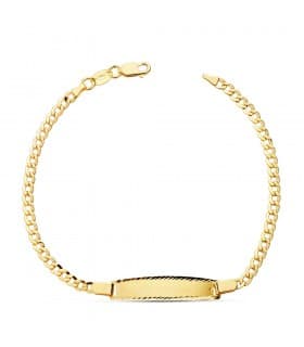 Esclava 1ª Comunión Oro 18 k 17 cm Barbada niña joya personalizada