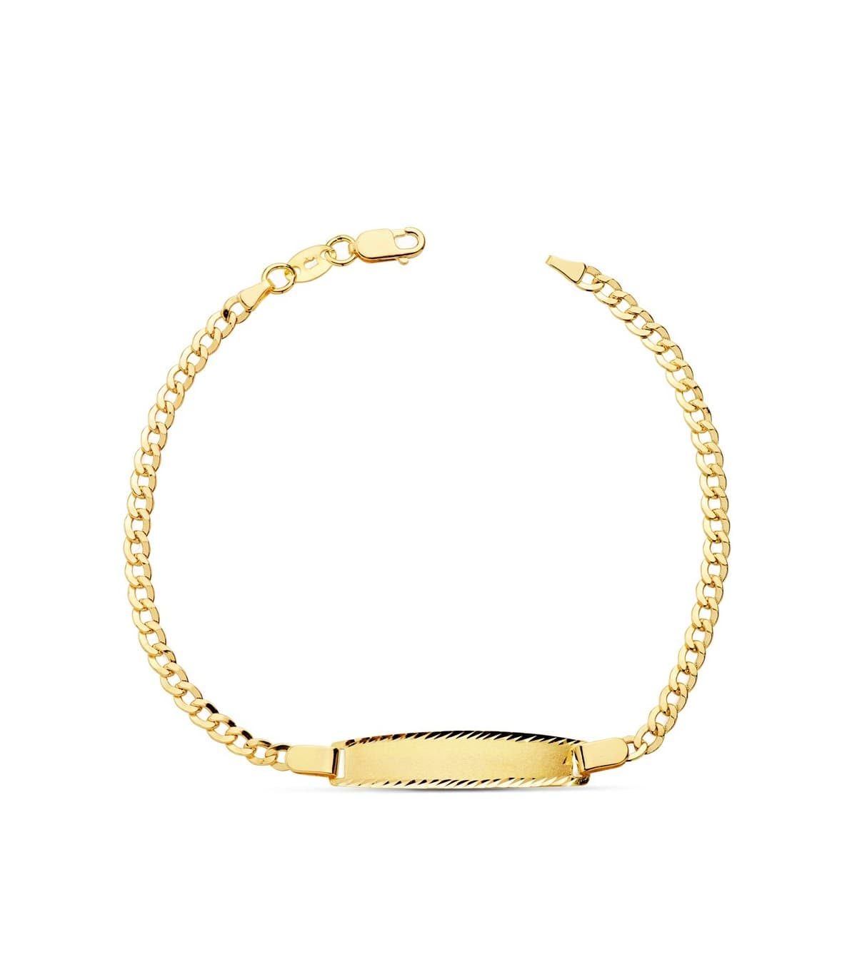 Esclava 1ª Comunión Oro 18 k 17 cm Barbada niña joya personalizada