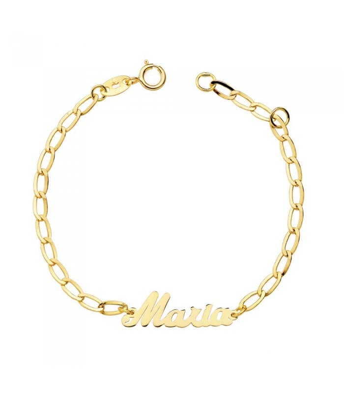 Bracelet bébé Or jaune 18K Prénom personnalisable - bijoux personnalisables - idées cadeaux personnalisation