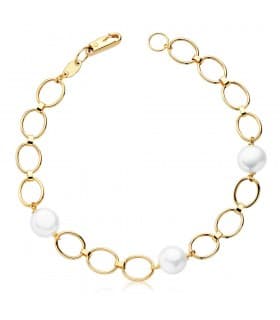 Bracelet Fille 1ere Communion Or 18k 18 cm Perles