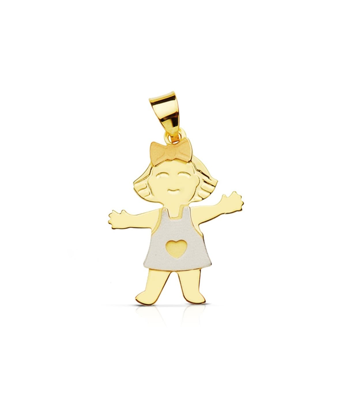 Colgante Baby Silueta figura niña 18 Ktes collar mamá madre