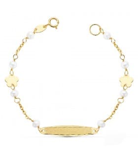 Kommunionarmband mit Perlen und kostenloser Gravur | Schmuck für Mädchen