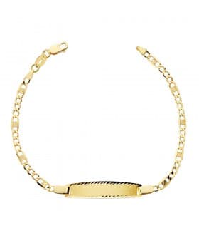 Esclava de Primera Comunión de Oro 18 kilates 17 cm Pulsera con cadena Eslabones