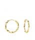 Pendientes de mujer o niña aros retorcidos twisted oro amarillo 18 ktes hoops