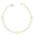 Bracelet Matilde 1ere Communion Or 18k 17 cm Fleurs et Perles