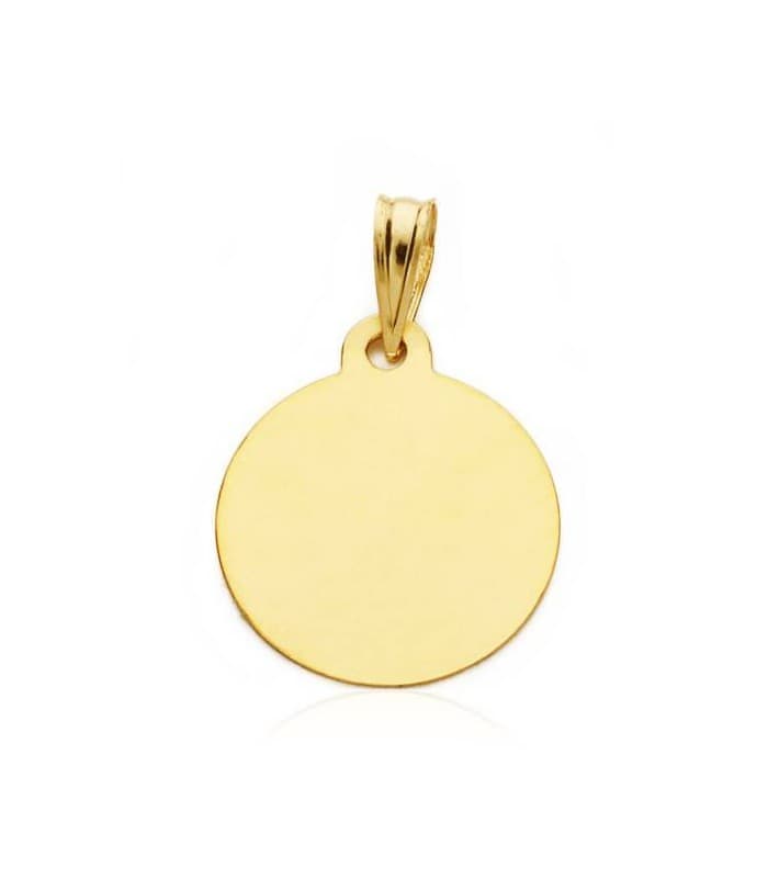Médaille enfant et horloge ronde or 18 carats