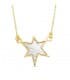 Gargantilla  Mujer Oro 18 kilates Moderno Estrella colgante collar slim