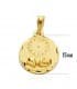 Médaille enfant et horloge ronde or 18 carats
