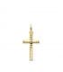 Cruz tallada de oro amarillo 18 mm