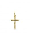 Croix Sculptée en Or Jaune 18K 18 mm