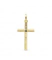 Cruz Plana Talla Oro Amarillo 18 K 22mm
