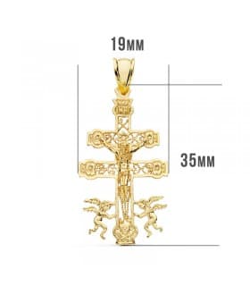 Croix Caravaca Filigrane Or 18K 35mm