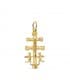 Kreuz von Caravaca aus 750er Gelbgold (18 Karat) - Krankheiten Schutzsymbol 24 mm