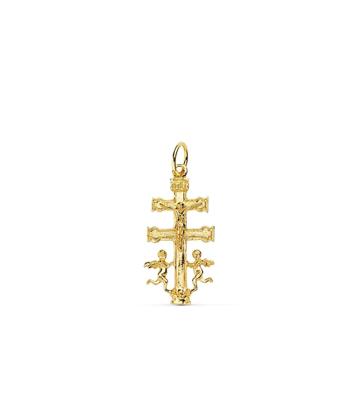 Colgante Cruz Caravaca Pequeña Oro 18 Kilates 24 mm