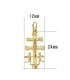 Kreuz von Caravaca aus 750er Gelbgold (18 Karat) - Krankheiten Schutzsymbol 24 mm