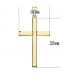 Croix Lisse Or Jaune 18 K 32 mm