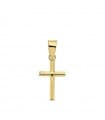 Croce tubolare in oro giallo 18 Kt 15 mm