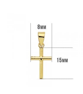 Kleiner Kreuz Anhänger Gold 18K 16906 | Schmuck Taufe und Kommunion