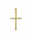 Croix Lisse Or Jaune 18 K 23 mm