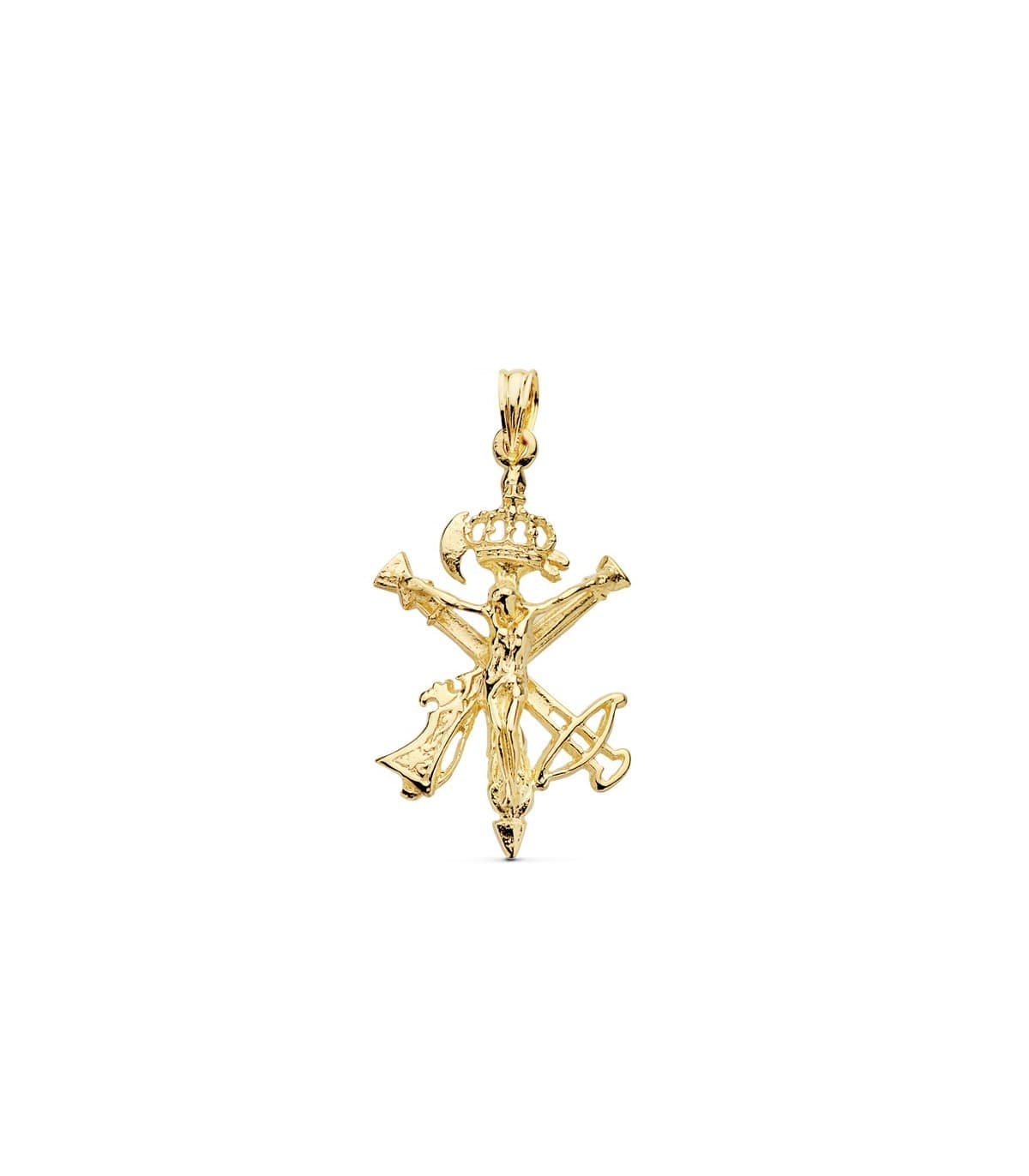 Cristo della Legione Corona oro 18Kt 30 mm | Croce d'oro