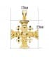Croce di Gerusalemme oro giallo 18kt 23mm - Gioielli religiosi e croci d'oro